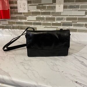 Vintage Derek Alexander Purse black tan two tone leather tons of card & pockets